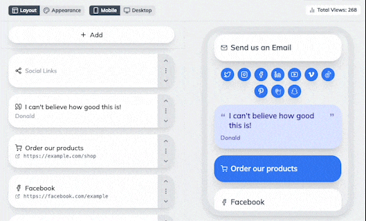 Page preview switching Page preview switching