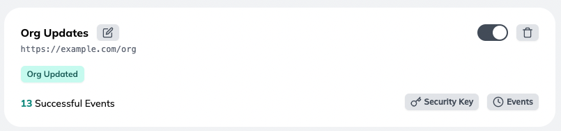 Example of an org update webhook Example of an org update webhook