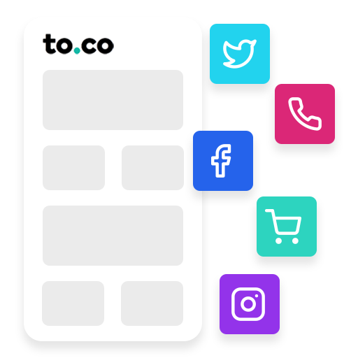 to.co page with social links